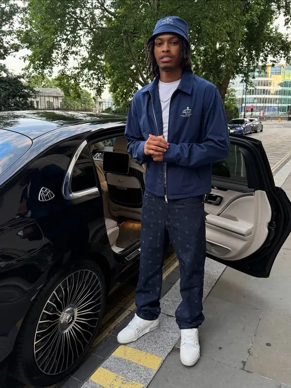 Nemzzz outfit in Louis Vuitton and Prada, 2025