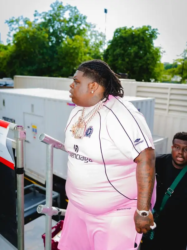 BigXthaPlug outfit in Balenciaga and Rolex, 2025