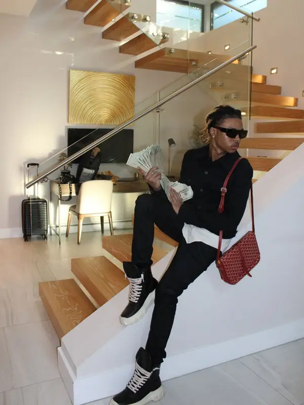 SoFaygo outfit in Goyard and Rick Owens, 2025