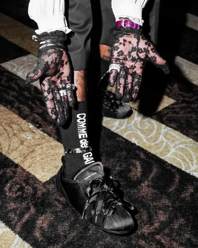 Lil Uzi Vert outfit in Valentino, Simone Rocha, and Comme Des Garcons, 2025