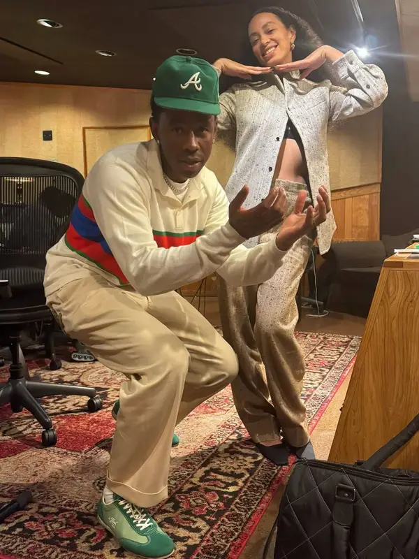 Tyler, The Creator outfit in Golf Wang, Converse, and New Era, 2025