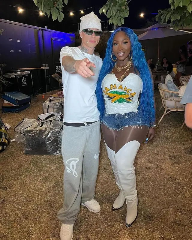 Central Cee outfit in Nike, Louis Vuitton, and Chrome Hearts, 2025
