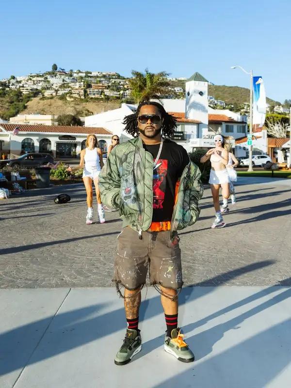 03 Greedo outfit in Maison Margiela, B.B. Simon, and Louis Vuitton, 2025