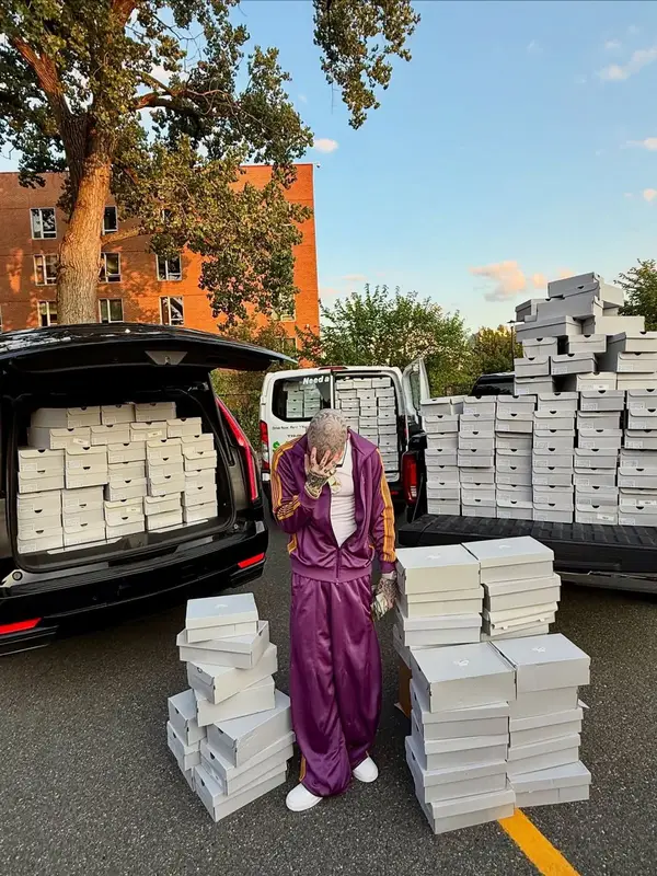 Millyz outfit in Needles, Nike, and Rick Owens, 2025
