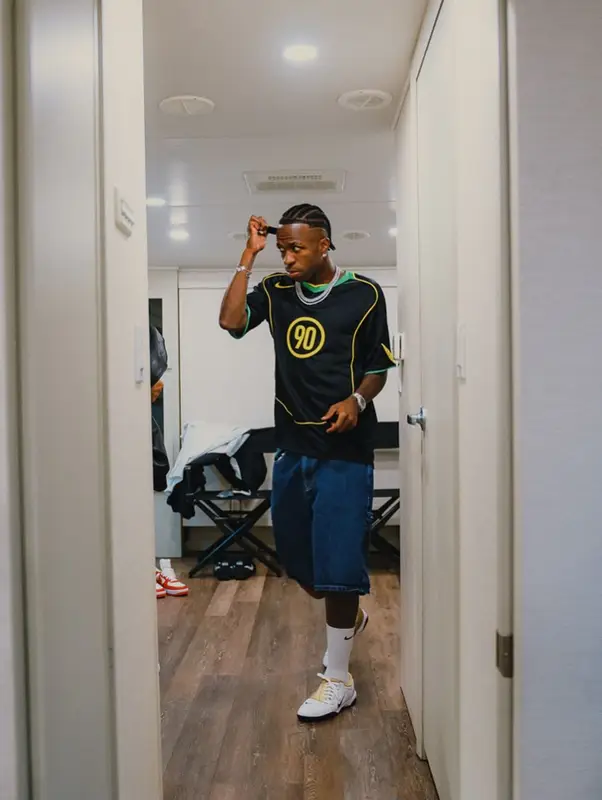 Vinicius Jr outfit in Nike, 2025