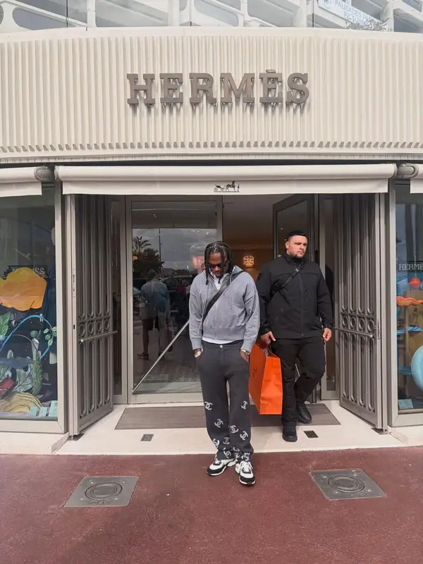 Gunna outfit in Chanel and Hermes, 2026