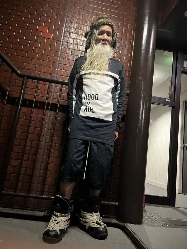 fujimoto1954 outfit in Hood by Air, Rick Owens, and Moncler, 2026