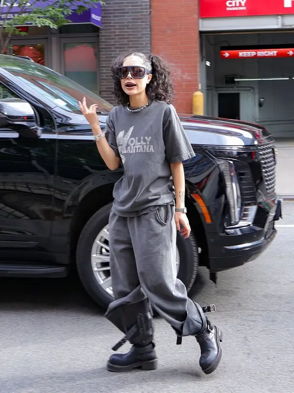 Molly Santana outfit in Molly Santana Merch, Balenciaga, and Rick Owens, 2026