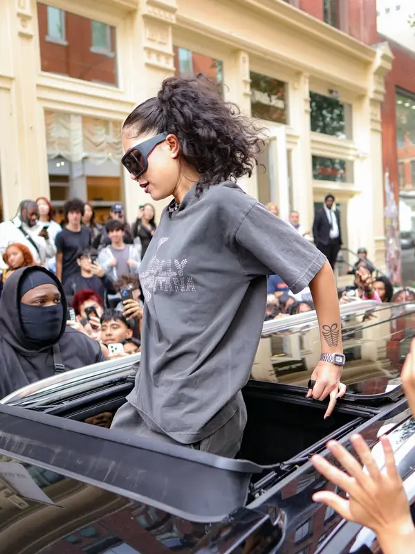 Molly Santana outfit in Molly Santana Merch, Balenciaga, and Rick Owens, 2026