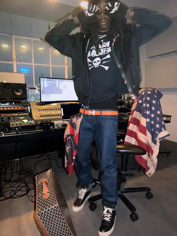 Yung Bans outfit in Mastermind, Vintage, and Hermes, 2026
