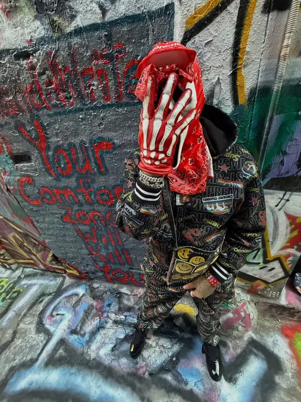Fenix Flexin outfit in Mitchell & Ness, Kapital, and Supreme, 2026