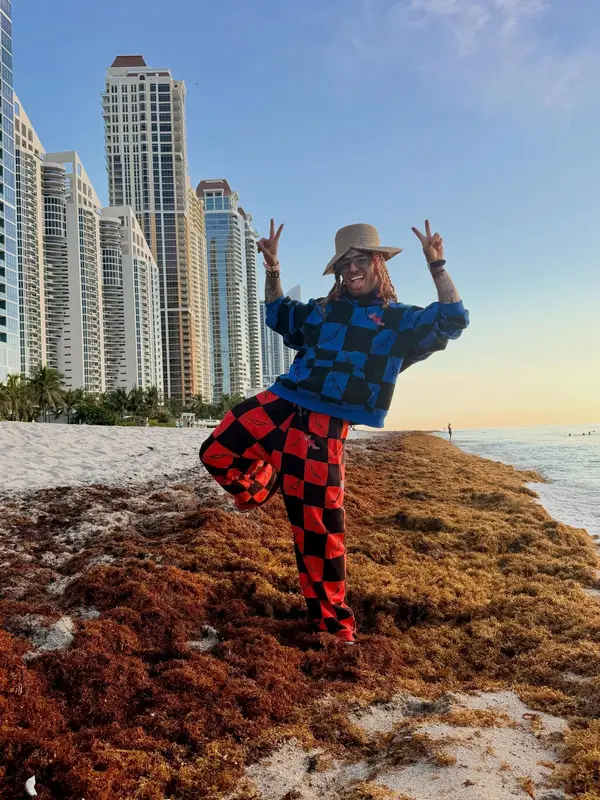 Lil Pump outfit in Matty Boy and Off-White, 2026