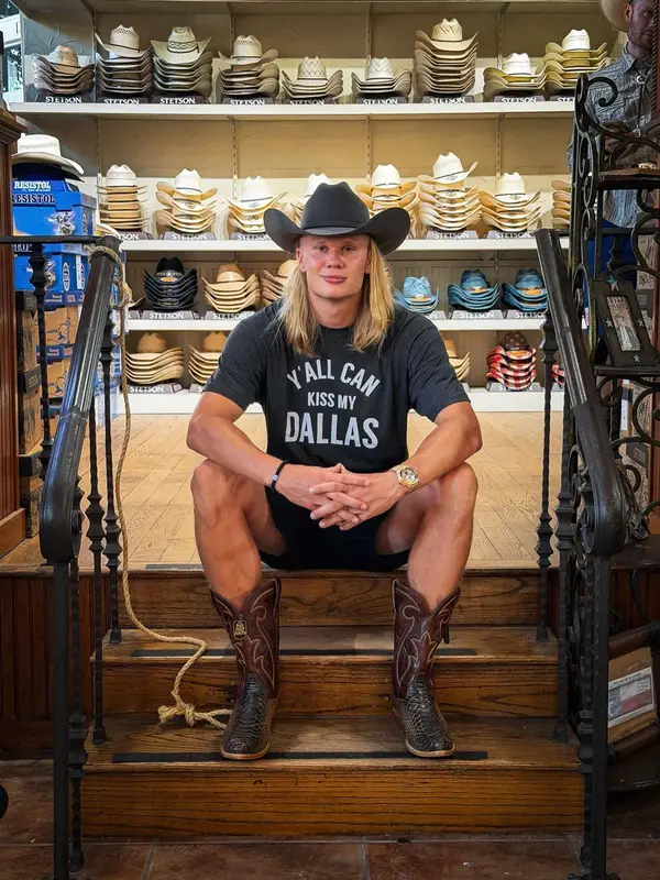 Erling Haaland outfit in Nike, Breitling, and Wild Bill's, 2026