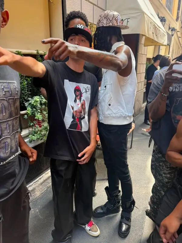 Playboi Carti outfit in Dolce & Gabbana, Saint Laurent, and Playboi Carti Merch, 2026