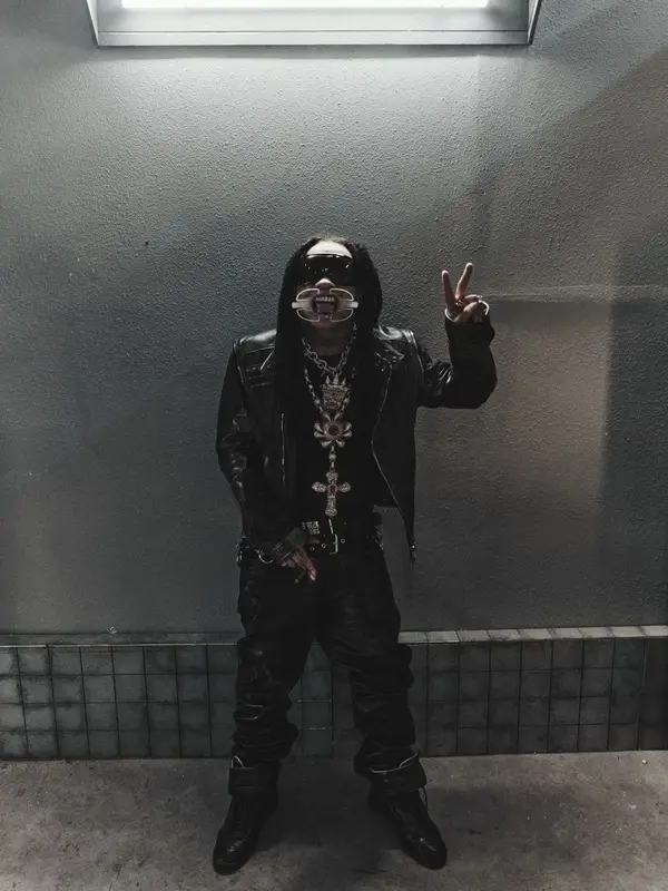 Trippie Redd outfit in Maison Margiela, Rick Owens, and AB Jewelers, 2026