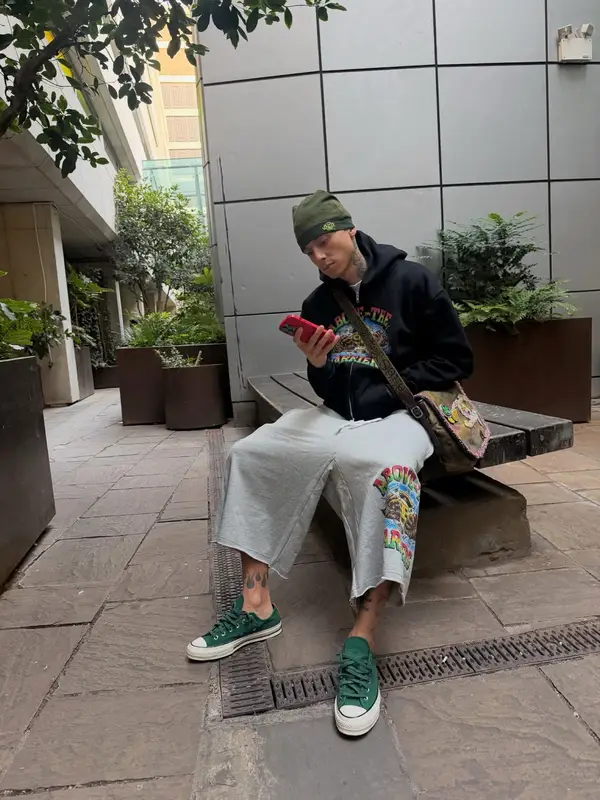 Central Cee outfit in Converse, Chanel, and Syna World, 2026