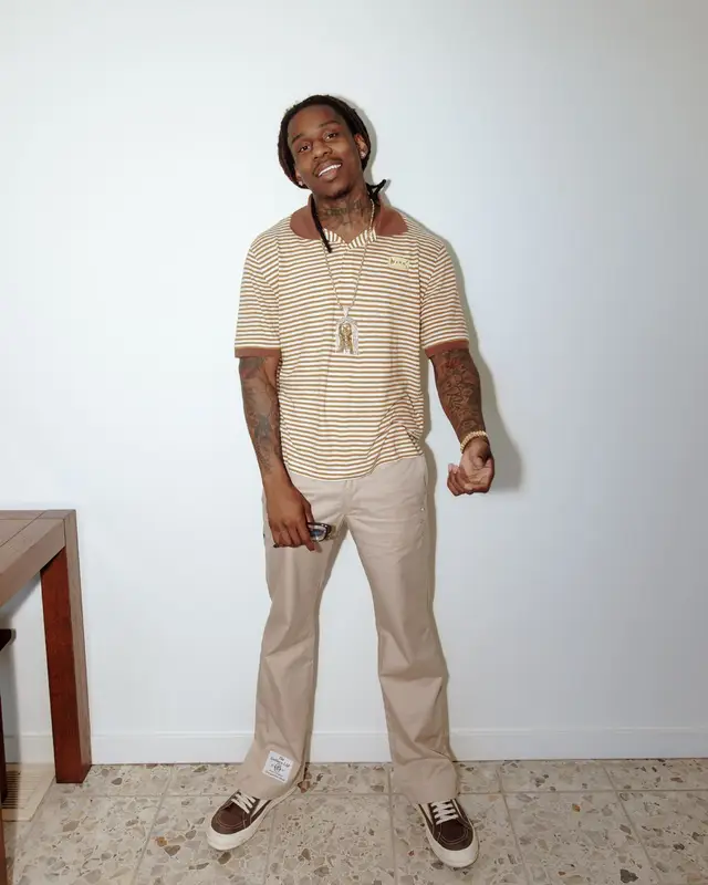 Polo G outfit in Marni, Rolex, and Chrome Hearts, 2026