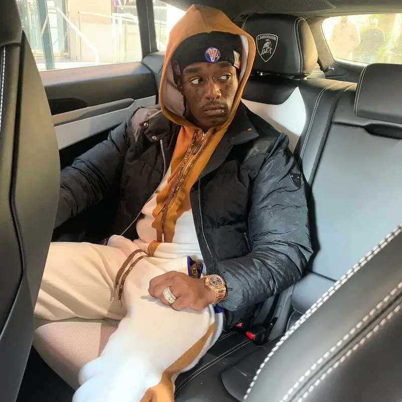 Lil Uzi Vert outfit in Louis Vuitton, 2018