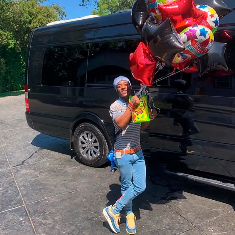 Lil Uzi Vert outfit in Off-White, Simonnot Godard, and Louis Vuitton, 2018