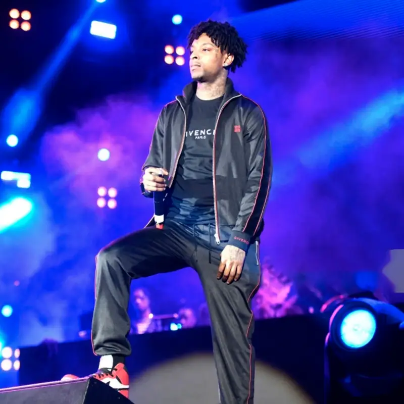 21 Savage outfit in Givenchy and Jordan, 2018