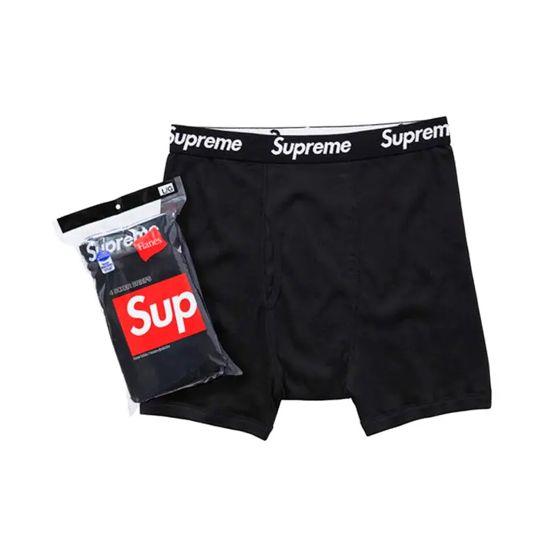 Supreme Black Boxer Briefs $42
