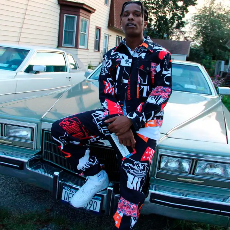 ASAP Rocky outfit in Calvin Klein and Nike, 2018