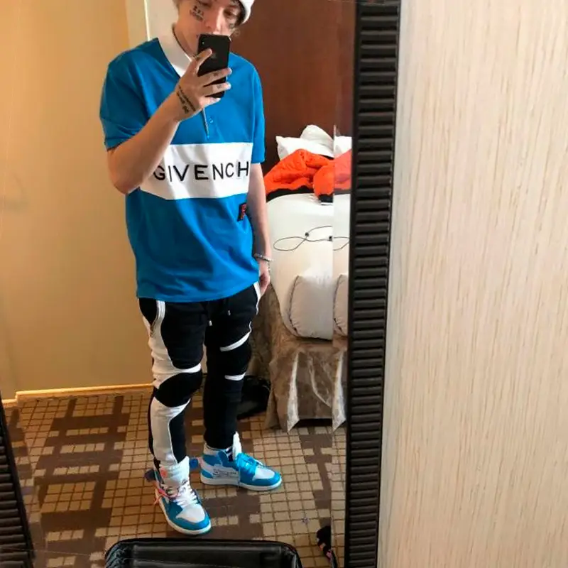 Lil Xan outfit in Givenchy, Balmain, and Xanarchy, 2018