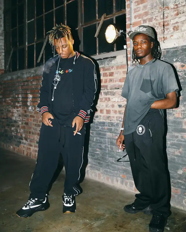 Juice WRLD outfit in Dolce & Gabbana, Juice Wrld Merch, and Dior, 2019