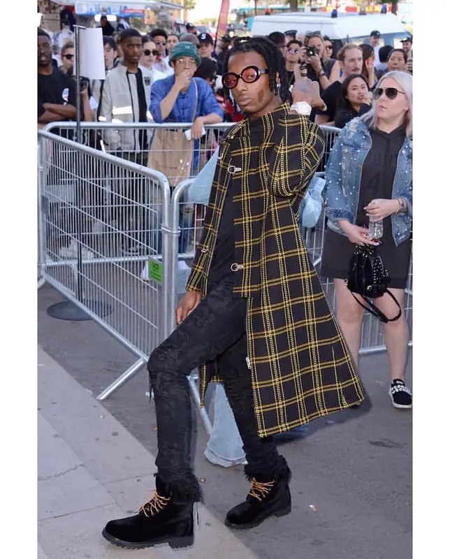 Playboi Carti outfit in Raf Simons, Fagassent, and Clouted Up, 2019