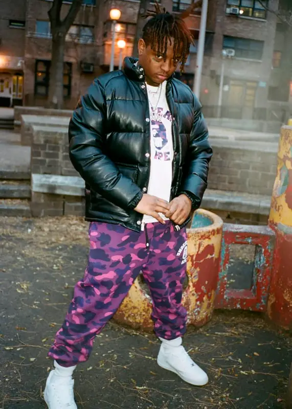 Ski Mask The Slump God outfit in Bape, Undefeated, and Nike, 2019