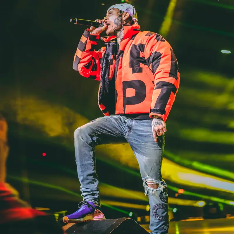 Lil Skies outfit in Fuck The Population, Amiri, and Saint Laurent, 2019