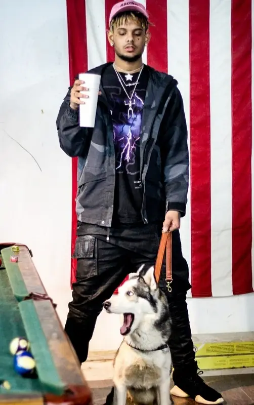 Smokepurpp outfit in Bape, Rick Owens, and Pleasures, 2018