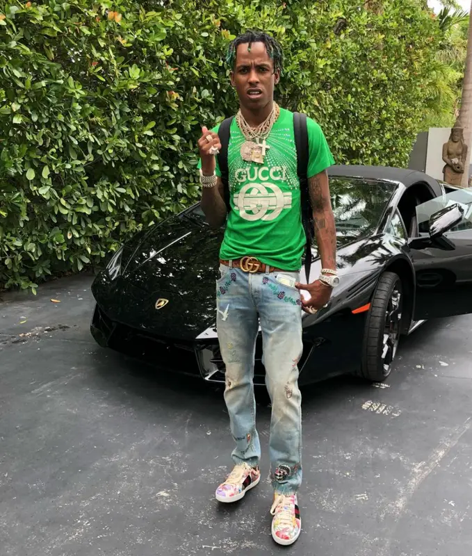 Rich The Kid outfit in Gucci, 2018
