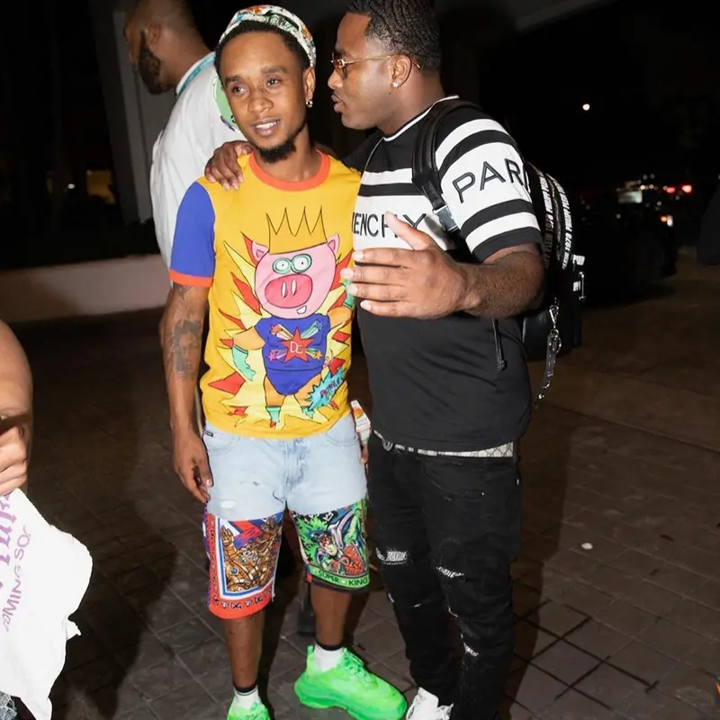 Slim Jxmmi outfit in Dolce & Gabbana, Balenciaga, and Gucci, 2019
