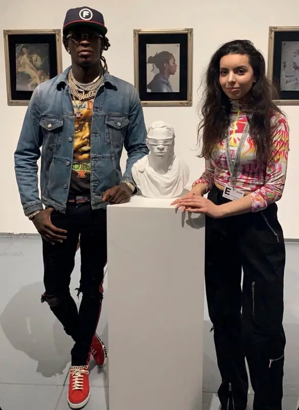 Young Thug outfit in Givenchy, Made Worn, and Vetements, 2018