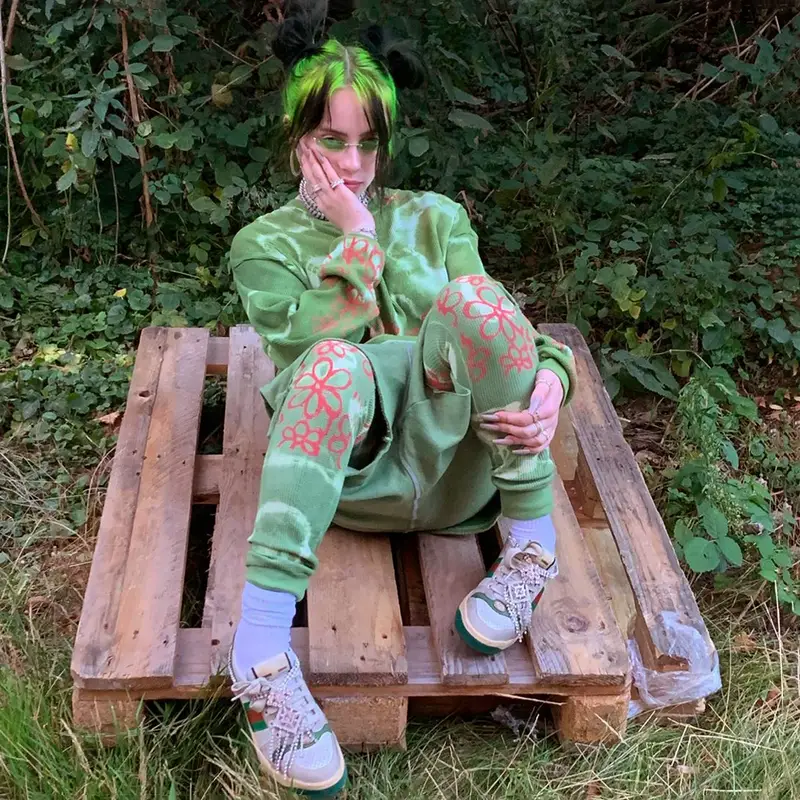Billie Eilish outfit in The Incorporated, Gucci, and Christianahjones, 2019