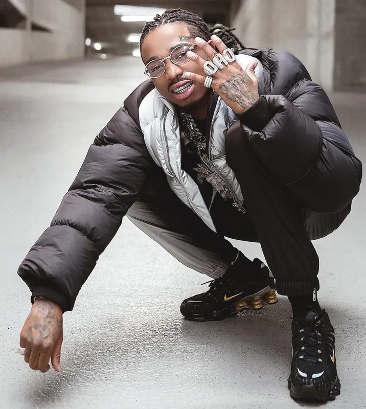 Quavo outfit in Rick Owens and Nike, 2019
