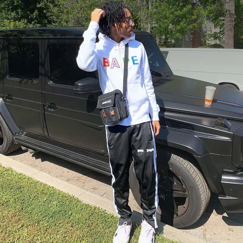 Lil Tecca outfit in Bape, Patricia Rae, and Ray-Ban, 2019