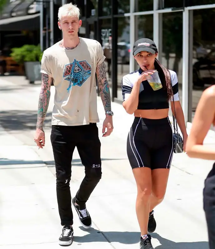 Machine Gun Kelly outfit in Daft Punk Merch, Rta, and Vans, 2019