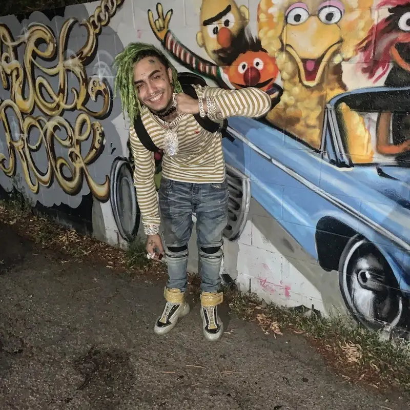 Lil Pump outfit in Comme Des Garcons, Amiri, and Gucci, 2019