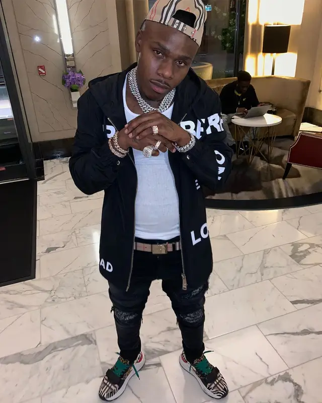 DaBaby outfit in Amiri and Burberry, 2019