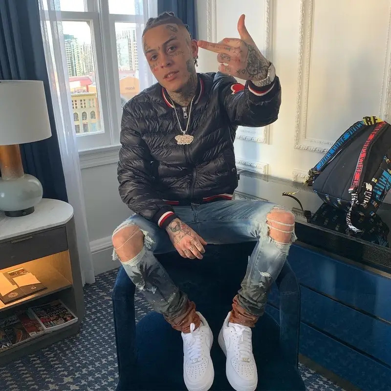 Lil Skies outfit in Moncler, Amiri, and Cure by Wcc, 2019