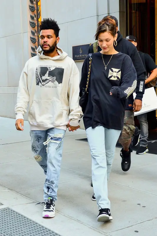 Bella Hadid outfit in Rhude, Nike, and Chanel, 2019