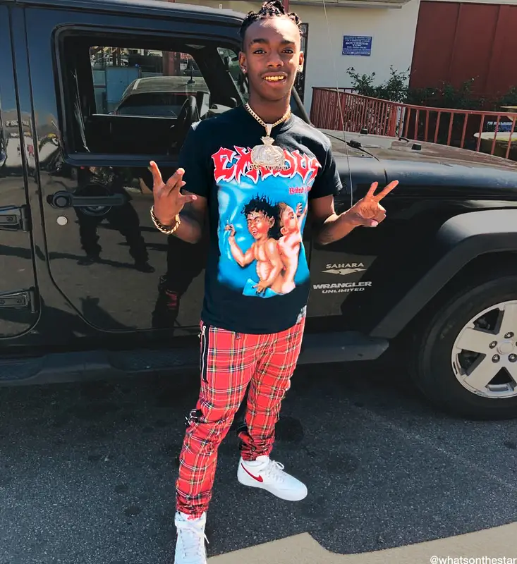 YNW Melly outfit in Exodus, Tripp NYC, and Nike, 2019