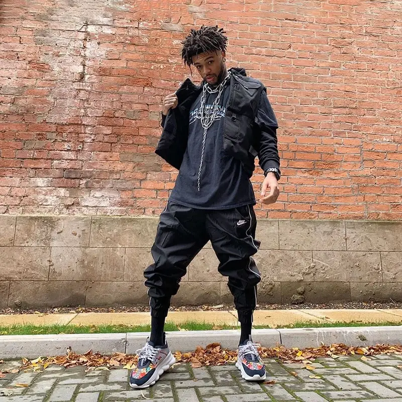 Scarlxrd outfit in BooHooMan, Junya Watanabe, and Comme Des Garcons, 2019