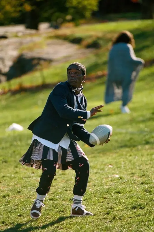 Lil Uzi Vert outfit in Thom Browne, 2019