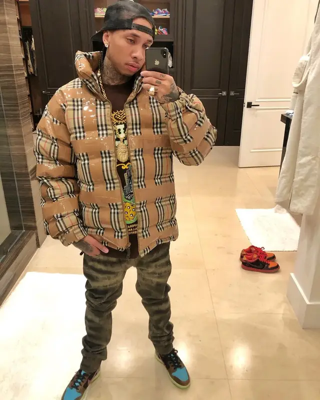 Tyga outfit in Burberry, Warren Lotas, and Fear of God, 2019