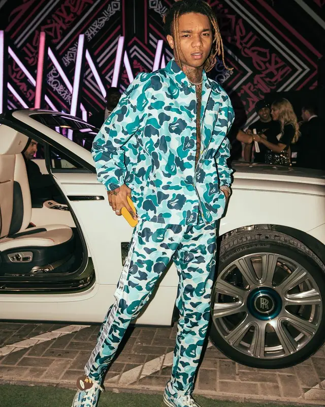 Swae Lee outfit in Bape, 2020
