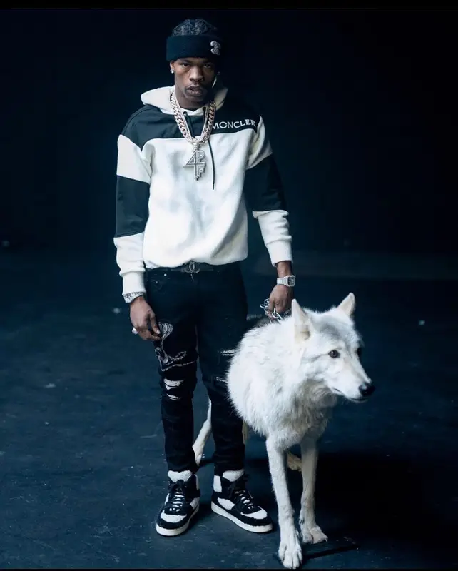 Lil Baby outfit in Moncler, Amiri, and Chanel, 2020