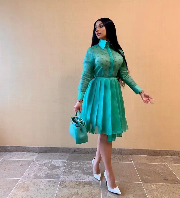 Cardi B outfit in Christian Louboutin, 2020